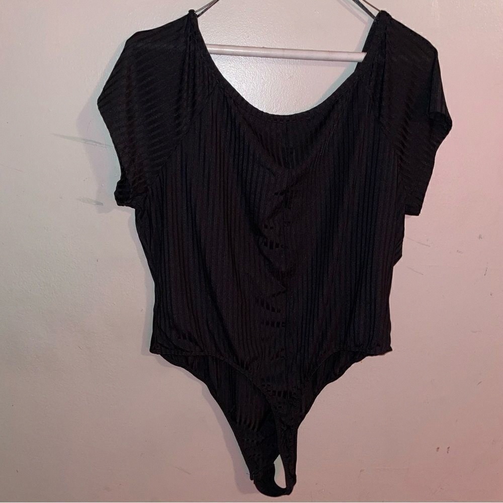 Chic Black Button-Up Bodysuit - image 2